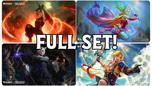 Magic MTG Final Fantasy Ultra Pro Commander Playmat - FULL SET OF FOUR! A/B/C/D - Picture 1 of 5