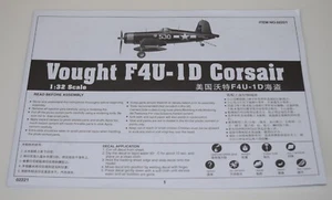 TRUMPETER F4U-1D CORSAIR 02221 ⭐TEILE⭐ ANLEITUNGSHEFT 1/32 - Bild 1 von 3