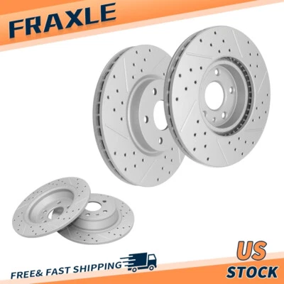 Front Rear Brake Rotors For Ford Fusion Lincoln Mkz 2013 2014 2015 2016 - 2020 - Image 1 of 4