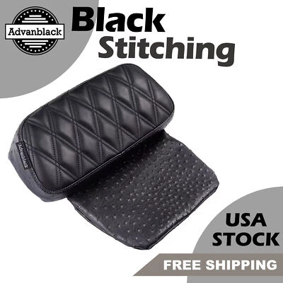 Almohadilla de respaldo pequeña Advanblack Raptor costura negra para Harley Davidson Foto 1 de 4