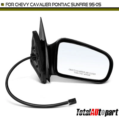 Black Power Mirror for Chevrolet Cavalier Pontiac Sunfire 1995-2005 Passenger - Image 1 of 4