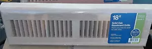 18" Wooden Solid Oak Baseboard Grille unfinished 2 Way Air Deflection - Picture 1 of 3