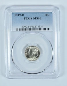 1949-D Roosevelt Dime MS66 PCGS Blue Label *2805 - Picture 1 of 5