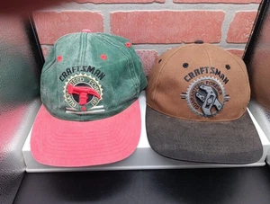2x Vintage Craftsman Guaranteed Forever Hüte grün & braun verstellbar  - Bild 1 von 20
