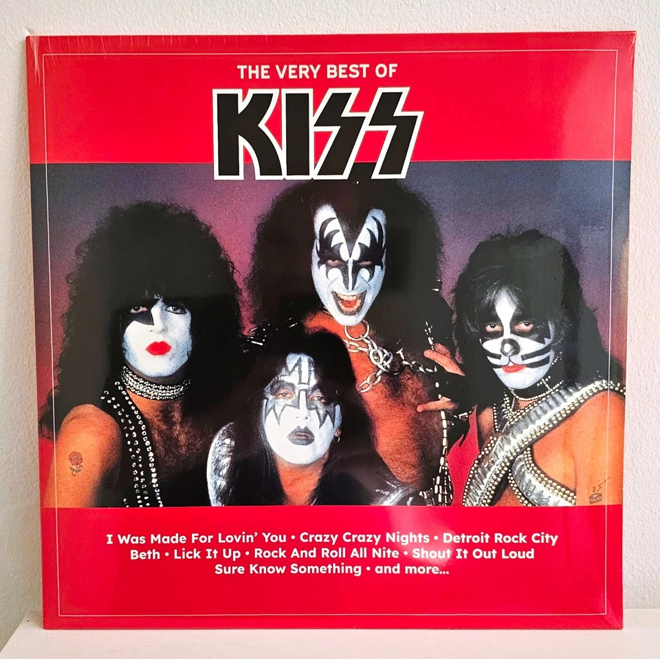 KISS THE VERY BEST OF - STILL SEALED DUTCH EXCLUSIVE LIMITED RED VINYL LP 2025 - Image 1 of 2