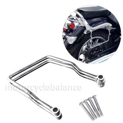 Yamaha V Star 1100 Personalizado Clásico Alforja Soporte Soportes Barra Cromo Montaje Foto 1 de 4