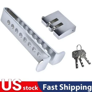 3Keys Stainless Steel Brake Pedal Lock Security Car Auto Clutch Lock Anti-theft - Foto 1 di 13