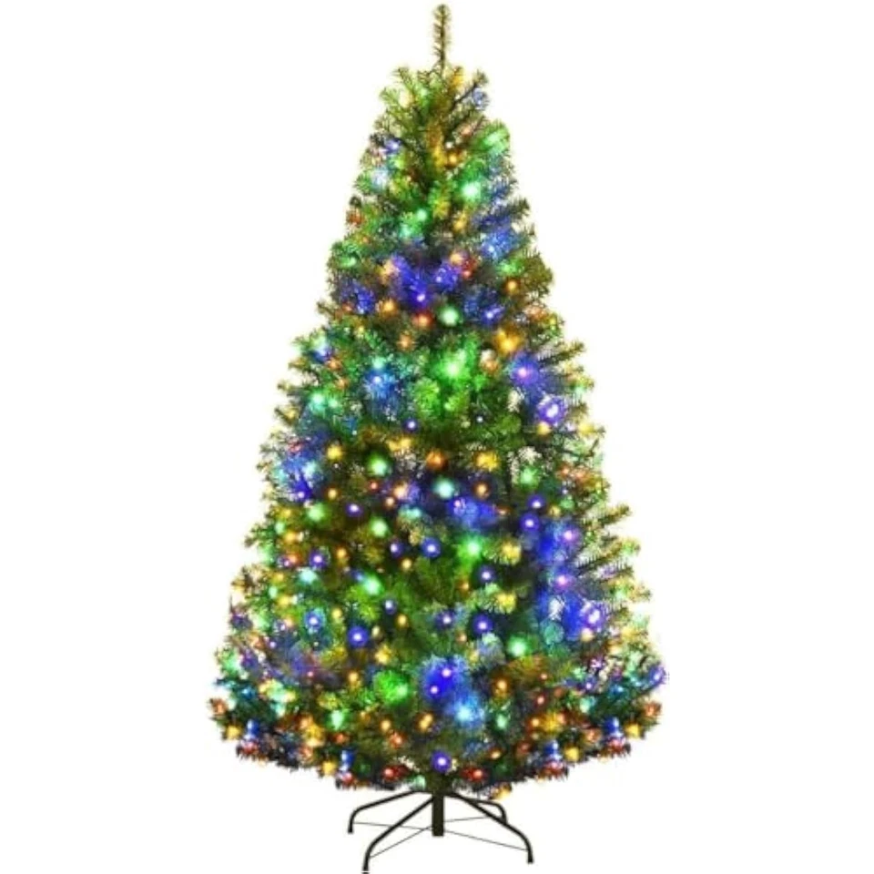 5ft pre-lit artificial christmas tree, hinged spruce xmas full tree wi - Image 1 of 1