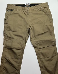 Men’s Ariat Rebar M4 Low Rise Bootcut Carpenter Work Pants, 40x30, Beige - Picture 1 of 6