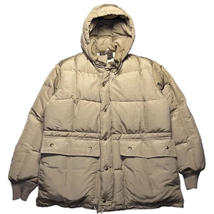 Vintage 1980s Eddie Bauer Karakoram Hooded Parka Jacket Sz M Goose Down Quilted - Picture 1 of 8