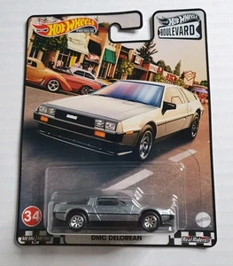 2021 Hot Wheels Premium Boulevard #34 DMC DeLorean metallo/metallo piloti reali 1/64 - Foto 1 di 7