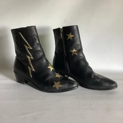 Ботинки на молнии Modern Vice Golden Bolt черные - женские размер 37/США 7 - Изображение 1 из 4