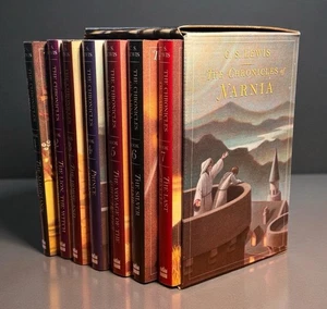 The Chronicles of Narnia by C.S. Lewis Full Hardcover Set Books 1-7 Lion Witch - Foto 1 di 24