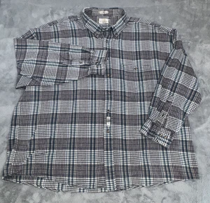 Camicia Bill Blass in flanella uomo 2XL 100% cotone con bottoni spedizione gratuita - Foto 1 di 9