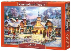 NEW Castorland Jigsaw Puzzle 1500 Pieces Chuck Pinson's Faith Runs Deep - Picture 1 of 2