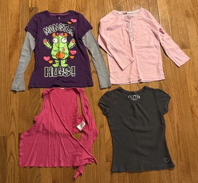 Cárdigan de manga larga talla 7/8 talla 7/8 descolorido Glory para niñas 4 piezas Foto 1 de 4