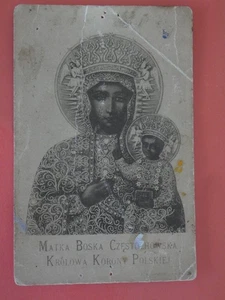 Image pieuse polonaise Notre-Dame de Częstochowa Reine de la Couronne de Pologne - Bild 1 von 1