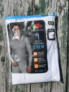 FRUIT of the LOOM Men’s XL (46-48) Thermal Crew Top Waffle Base Layer • White - Picture 1 of 9