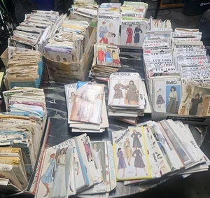 Lot 500+ Vtg Sewing Pattern 50s - 80s McCall Simplicity Butterick Work Baskets - Picture 1 of 13