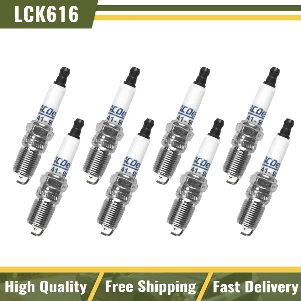 Juego de 8 bujías de encendido AC Delco 41-962 Platinum para Chevy GMC Buick nuevas Foto 1 de 3