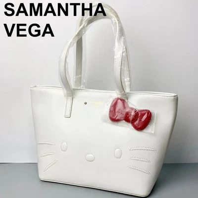 SAMANTHAVEGA Hello Kitty Tote Bag Sanrio White Unused Japan Limited collabo Fs - Image 1 of 4