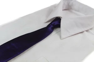 Dark Purple Tie Boys Kids Baby Toddler School Ties Formal Wedding Dressy - Picture 1 of 3
