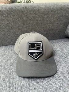 Los Angeles LA Kings Rebook Snapback Hat Cap NHL Hockey Logo Light Gray - Picture 1 of 2