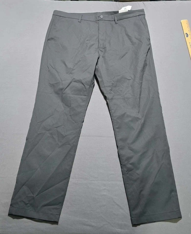 Calça Calvin Klein Masculina Tamanho 38x29 Cinza Poliéster Chino Slim Fit Perna Reta - Imagem 1 de 4