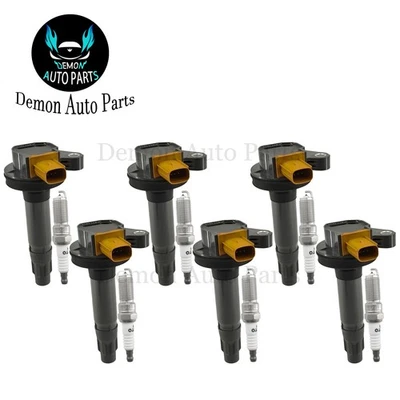 6pcs Ignition Coil and Spark Plug For 2013-2019 Ford Flex 3.5L V6 GN10638 - Imagem 1 de 4
