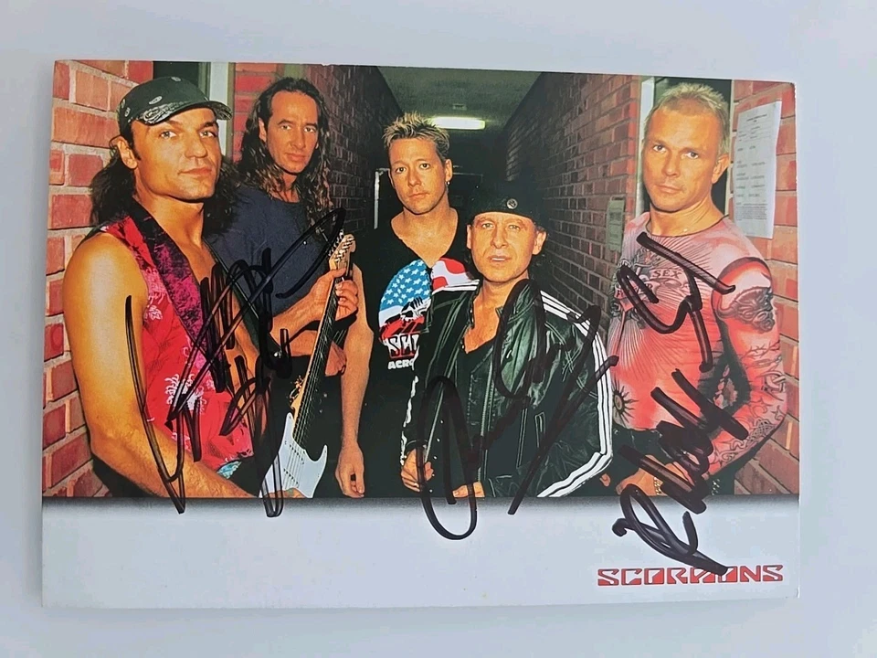SCORPIONS Autogramm Signiert Autograph Signed Original Autogrammkarte  - Bild 1 von 2