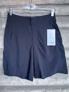 Athleta Mid Thigh Black Shorts Women Size 2 $69 - Picture 1 of 4
