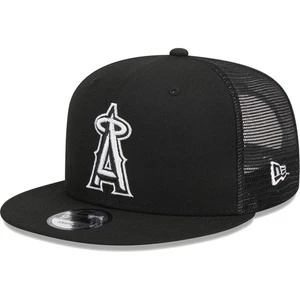 Men's New Era Black Los Angeles Angels Trucker 9FIFTY Snapback Hat - Picture 1 of 6