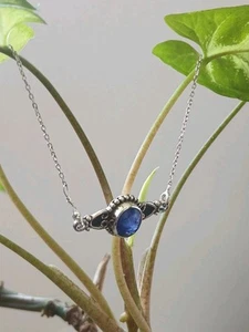 Sterling Silver 925 & Iolite Fine Chained Bracelet, 19-20cm, Tree Of Life, Boho - Picture 1 of 22