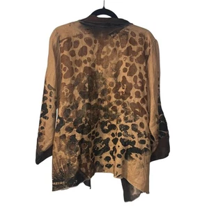 Joanna Staniszkis Women's Natural Linen Jacket Size XL Lagenlook Art to Wear - Picture 1 of 7
