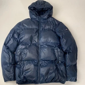Women’s TOMMY HILFIGER Technical Fibre Puffer Coat / Blue / Medium - Picture 1 of 11