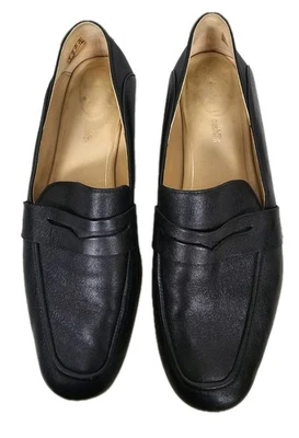 Clarks Loafers Shoes Black Soft Leather Size UK 6 D Cushioned Insoles - Image 1 of 4