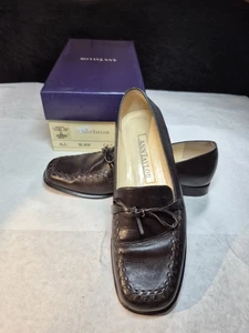 Mocassini slip on Ann Taylor donna 6,5 M in pelle marrone scuro - Foto 1 di 12
