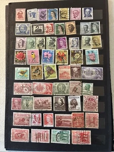 Collection Foreign On Cards Used All British 100 Plus All Australia N 62 - Picture 1 of 3