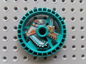 Lego 1 x Technic Disc 5x5 Felge 32362pb01 d. türkis Robo Talisman 8509 Swamp - Bild 1 von 1