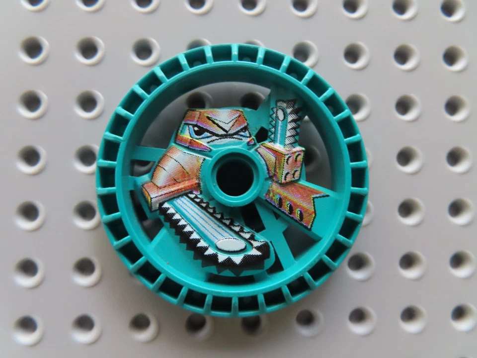 Lego 1 x Technic Disc 5x5 Felge 32362pb01 d. türkis Robo Talisman 8509 Swamp - Bild 1 von 1