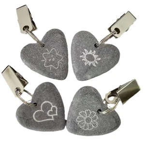 8pcs Heart Tablecloth Weights with Clips for Outdoor Party Picnic Table Decor - Picture 1 of 9