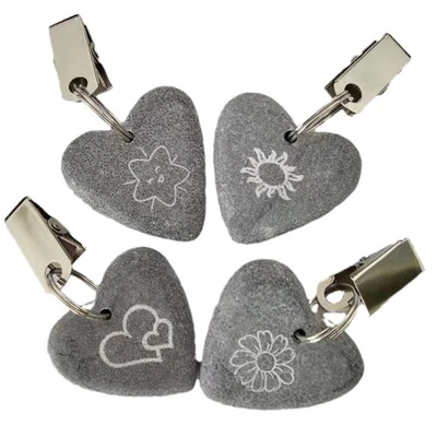 8pcs Heart Tablecloth Weights with Clips for Outdoor Party Picnic Table Decor - Image 1 of 4