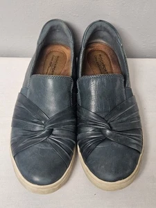 Rockport Cobb Hill türkis grün Leder Schleife Slipper Turnschuhe Schuhe Halbschuhe Größe 9 - Bild 1 von 7