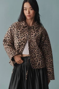 Neu mit Etikett Anthropologie Let Me Be Leopard Steppjacke. Größe L. - Bild 1 von 10