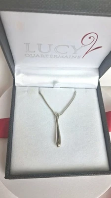 Lucy Quartermaine Drop Pendant with Chain Sterling Silver 925. - Image 1 of 4