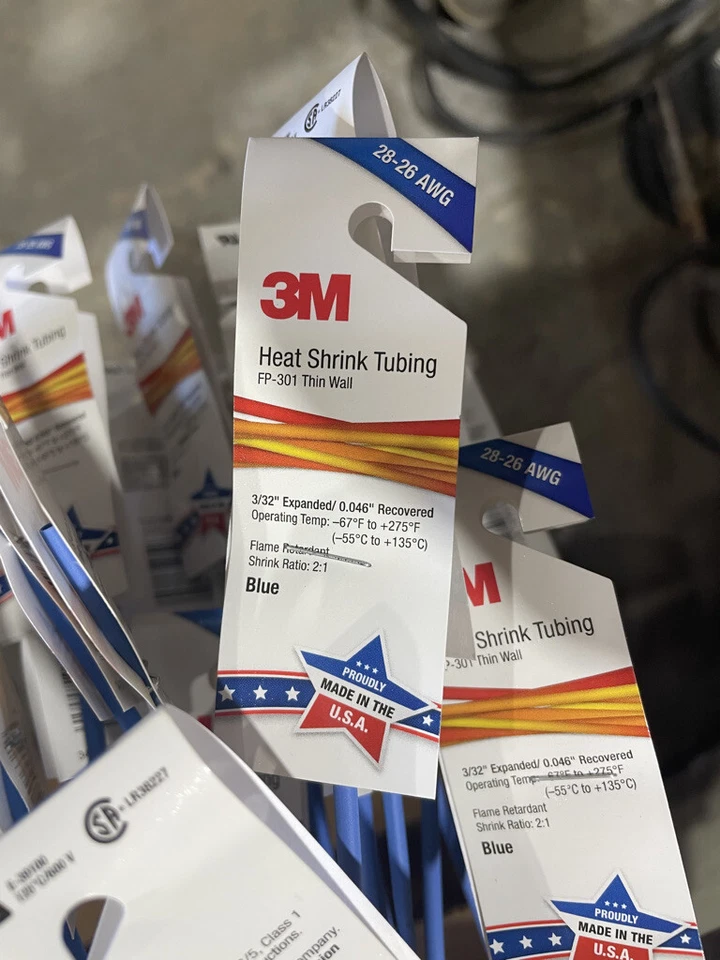 LOTE DE 25 TUBOS TERMORRETRÁCTILES 3M FP-301-3/32-AZUL B187 Foto 1 de 1