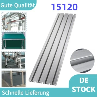 15120 Alu Profil 15x120mm T-slot Aluminiumprofil Alu siber eloxiert Nutprofil - Bild 1 von 4
