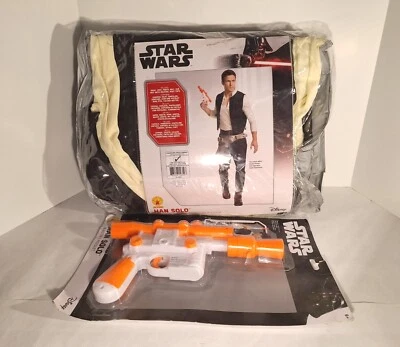 Fantasia Adulto Han Solo Disney Tamanho Padrão Até 44 Tamanho Jaqueta Com Blaster  - Imagem 1 de 4