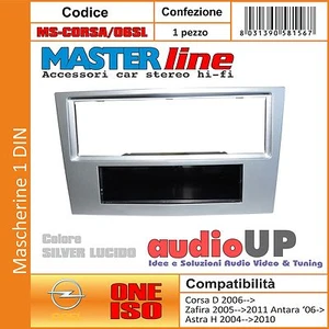 Mascarilla Autoradio 1 DIN Opel Antara Desde 2006 Adaptador Plateado Brillante - Imagen 1 de 1