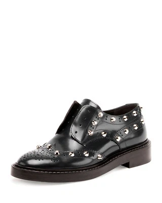 Balenciaga Studded Wing-Tip Derby Loafer, Blue Obscur Size 38.5 MSRP: $995 - Image 1 of 2